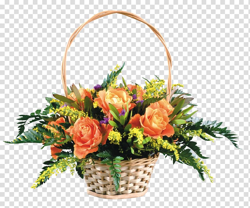Birthday Flower bouquet Gift Basket Name day, bouquet of flowers transparent background PNG clipart