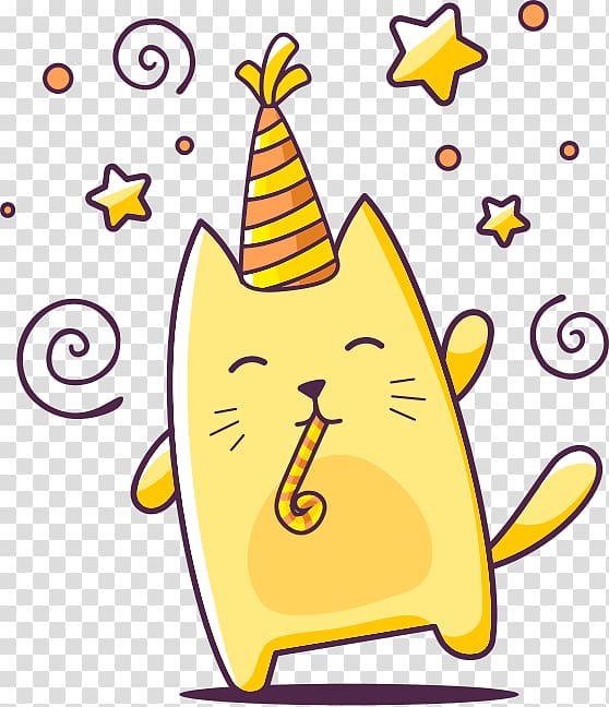 Cat Drawing Birthday, Cat transparent background PNG clipart