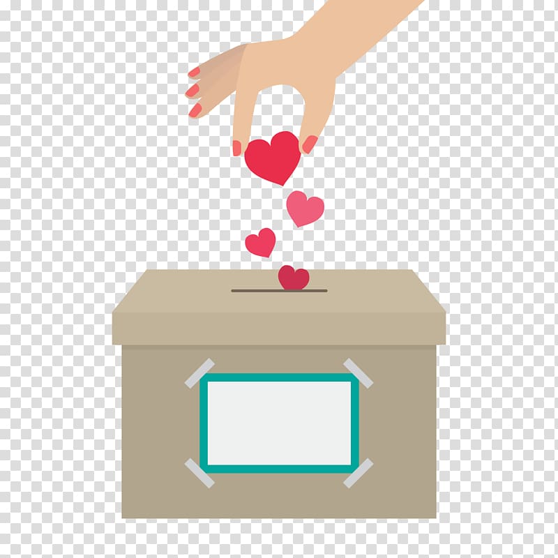 person dropping hearts in box , Donation Euclidean International Day of Charity, donation love transparent background PNG clipart