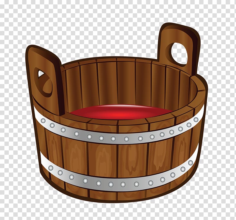 Wood Barrel Paint, Bucket cask transparent background PNG clipart