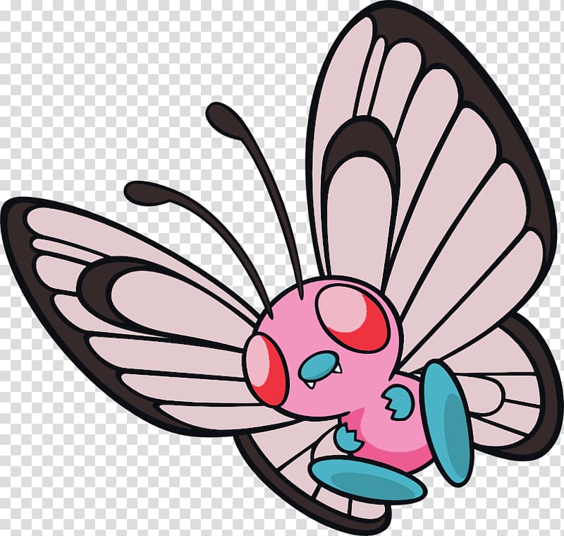 Ash Ketchum Butterfree Pokémon Weedle Caterpie, Shiney transparent background PNG clipart