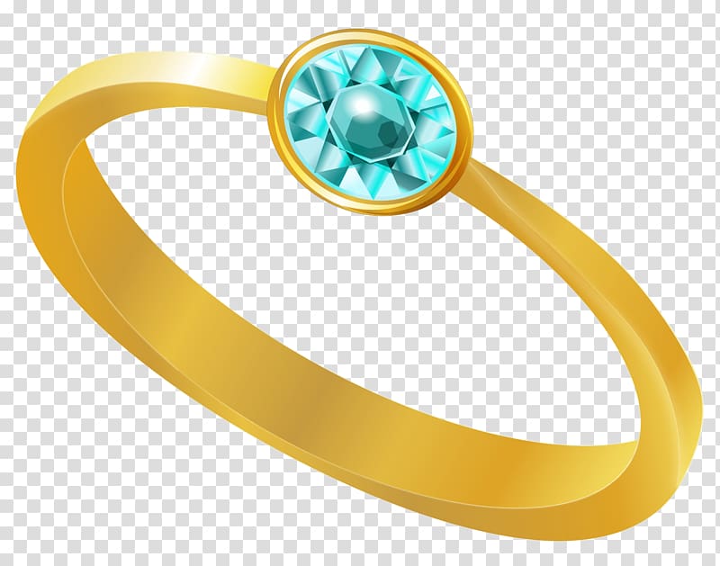 gold-colored ring with blue gemstone illustration, Engagement ring Jewellery Diamond , Golden Ring with Blue Diamond transparent background PNG clipart