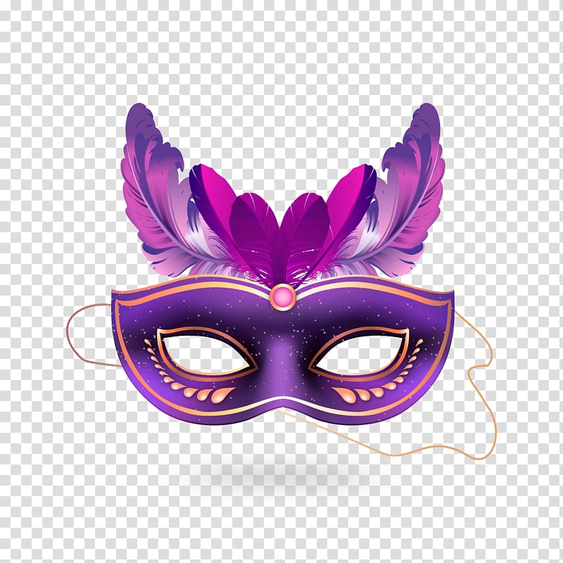 purple and grey masquerade mask illustration, Mardi Gras in New Orleans Brazilian Carnival Mask Euclidean , purple mask transparent background PNG clipart