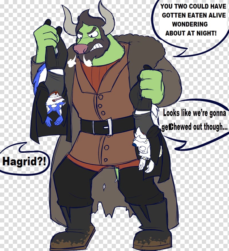 Fiction Cartoon Animal Legendary creature, Hagrid transparent background PNG clipart