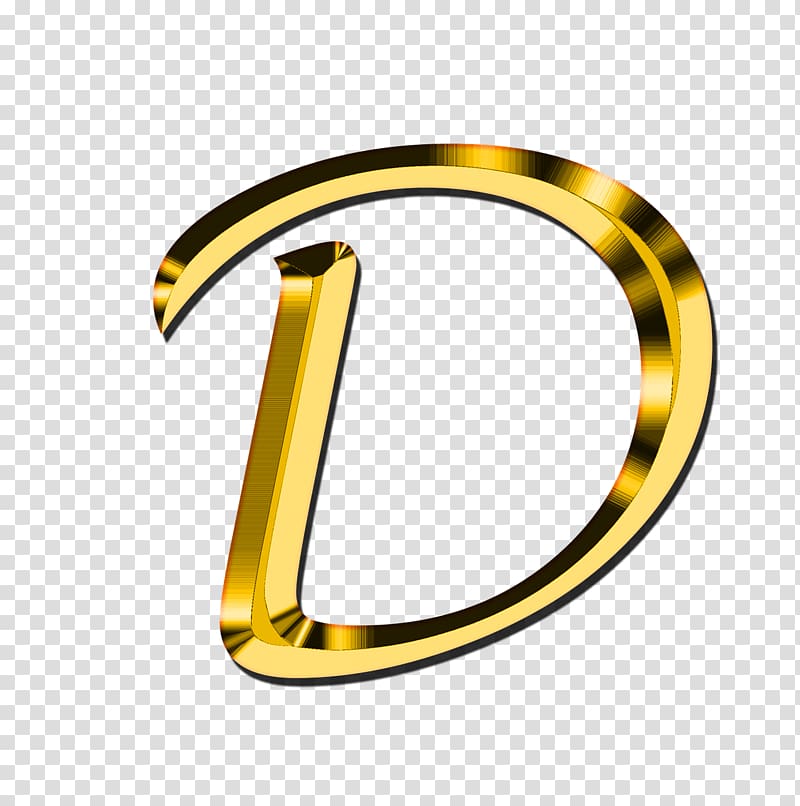 Gold D letter illustration, Capital Letter D transparent ...