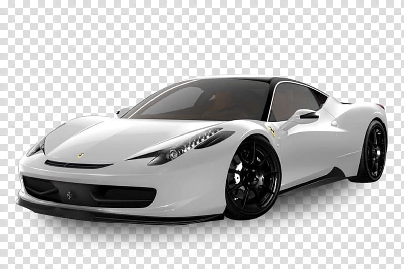 white ferrari transparent background PNG clipart