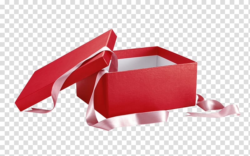 Red Gift Box Transparent PNG Clip Art Image​