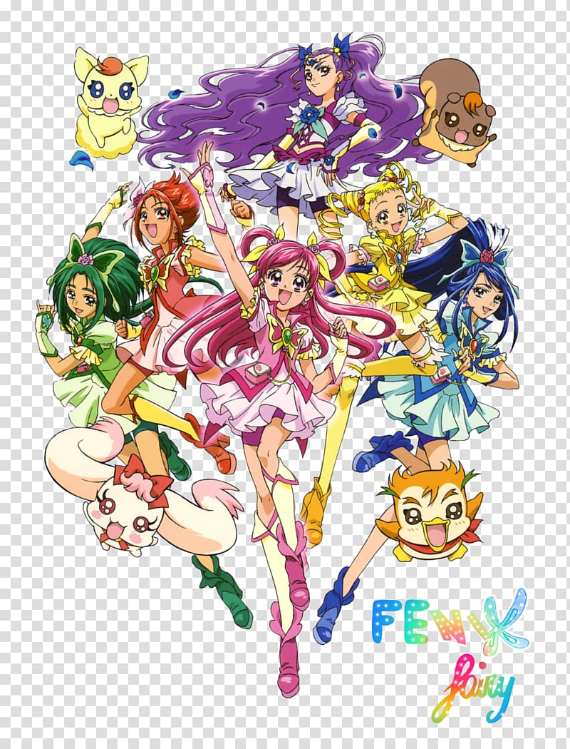 Pretty Cure Fantasy Fan art Sailor Senshi, Yes Precure 5 transparent background PNG clipart