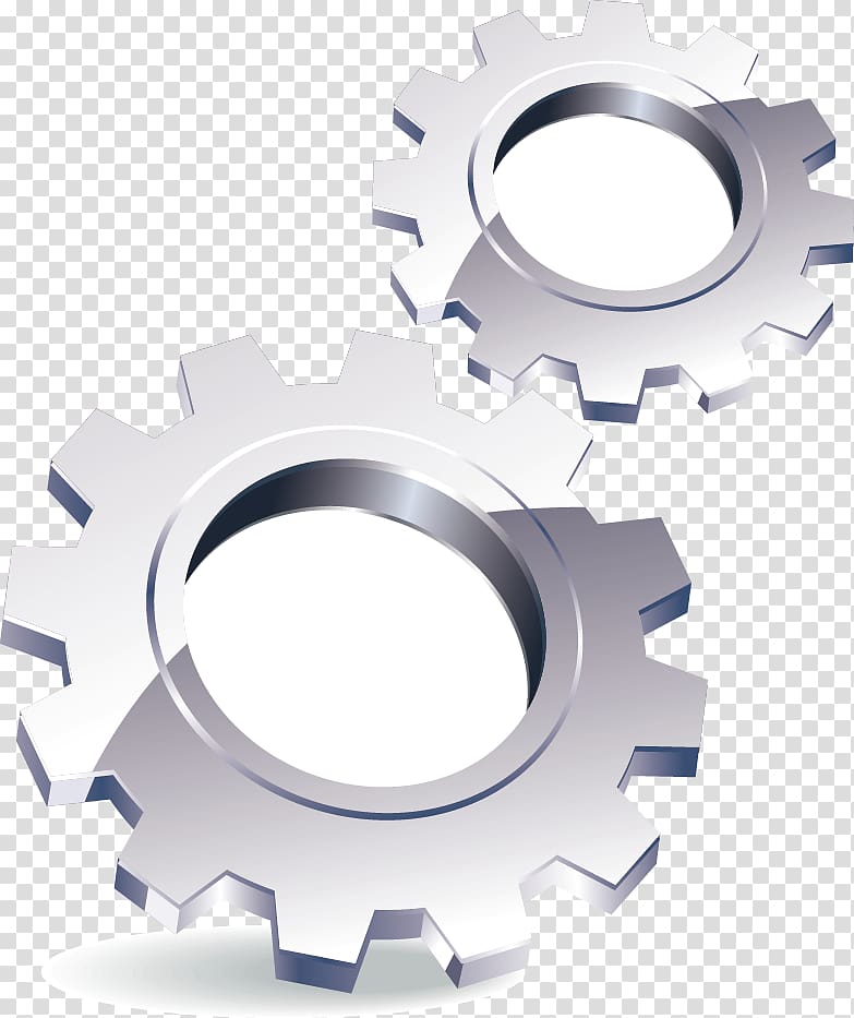 gray gear illustration, Gear 3D computer graphics Euclidean Icon, Website stereoscopic 3D fine gear icon transparent background PNG clipart