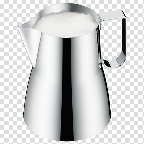 Milk Coffee Stainless steel Pitcher Moka pot, milk transparent background PNG clipart