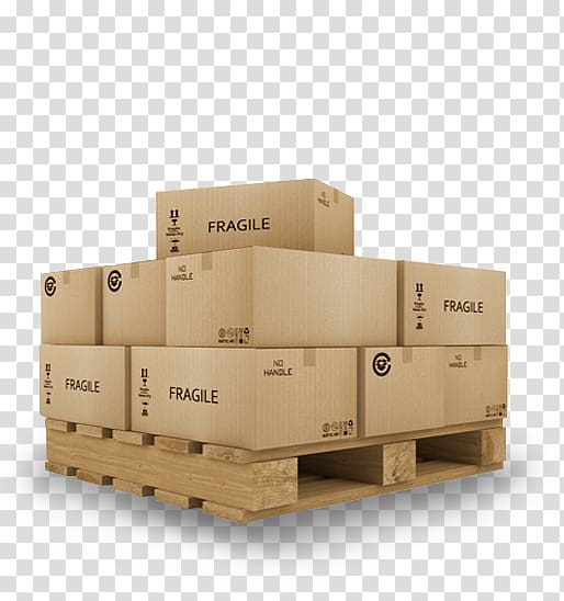 Cardboard box Logistics Cargo, box transparent background PNG clipart