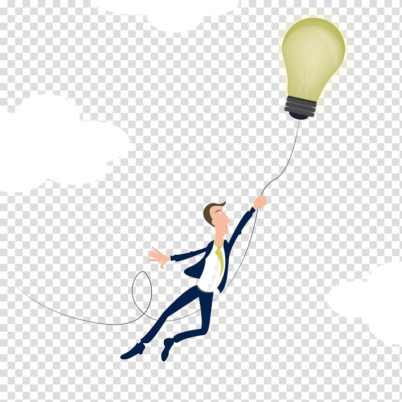 Incandescent light bulb Euclidean , Business Thinking transparent background PNG clipart