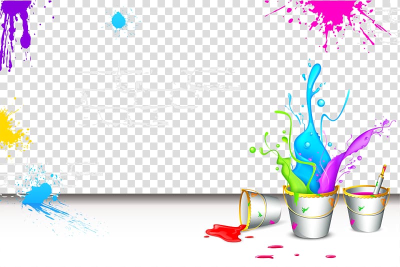 Holi Illustration, Watercolor clean brick wall transparent background PNG clipart