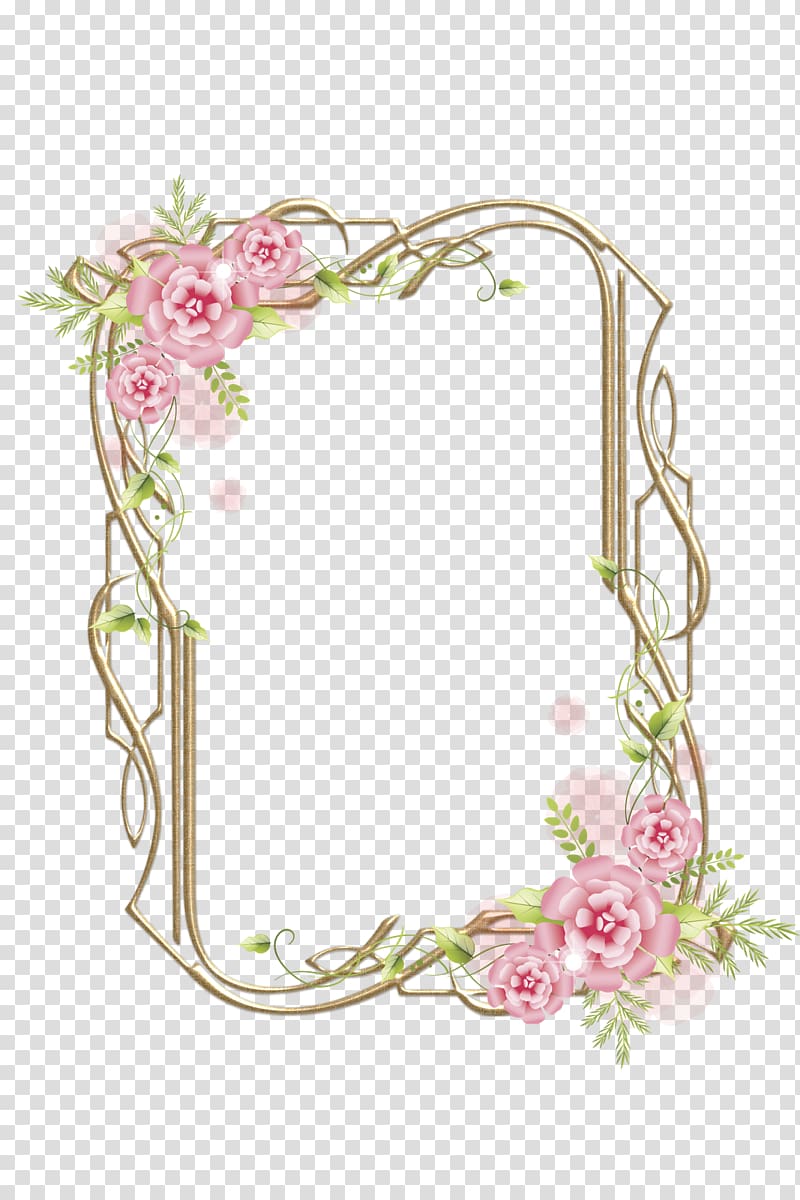 beige and pink floral digital frame illustration, Frames Flower Cuadro Tattoo, MOLDURA transparent background PNG clipart