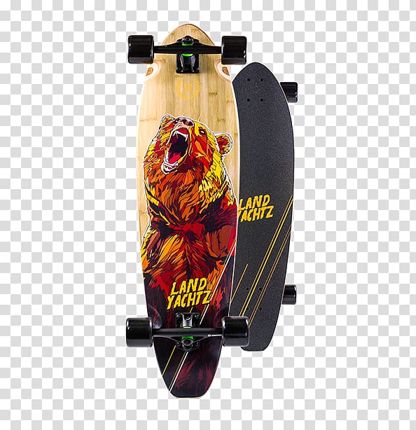 Longboard Skateboarding Landyachtz Drop Carve Downhill mountain biking Bear, Bamboo board transparent background PNG clipart