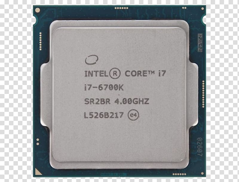 Intel Core i7 Central processing unit LGA 1151 Skylake, processor transparent background PNG clipart