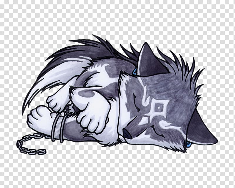 Gray wolf Puppy Anime Drawing, BLUE WOLF transparent background PNG clipart