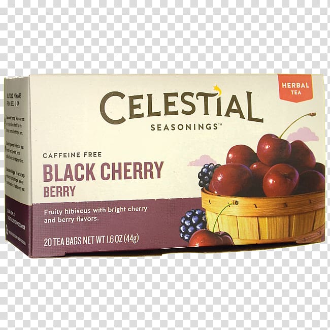 Herbal tea Berry Celestial Seasonings Black cherry, tea transparent background PNG clipart