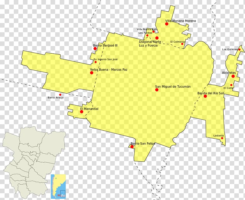 Didysis Tukumanas Banda del Río Salí Lastenia Map Agglomeraatio, Prestataria Docente San Miguel transparent background PNG clipart