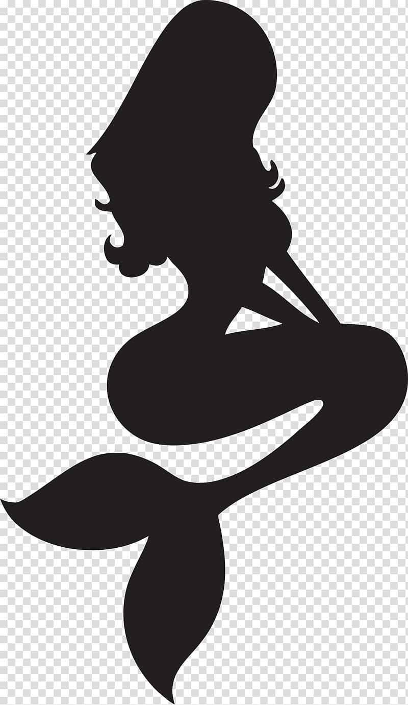 Ariel Silhouette Stencil The Little Mermaid, silhouette transparent background PNG clipart
