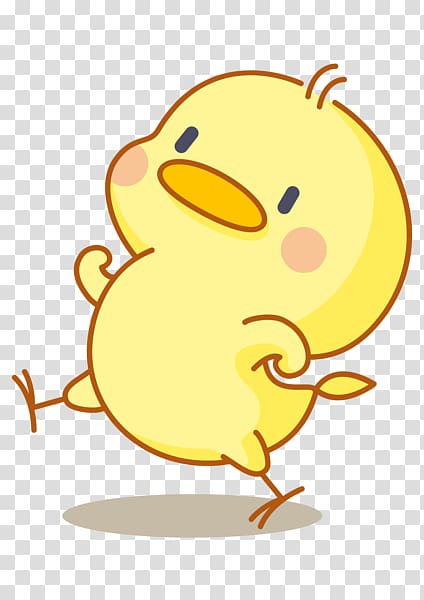 yellow duck illustration, Yellow-hair chicken If(we), Cute little yellow chicken transparent background PNG clipart