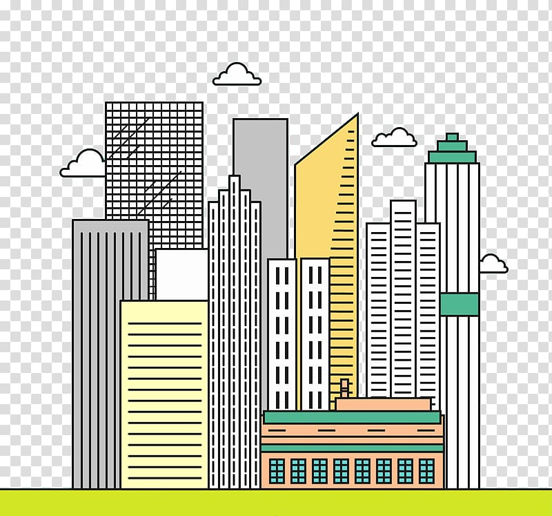 high-rise building illustration, Graphic design Building Architecture, Creative city building transparent background PNG clipart