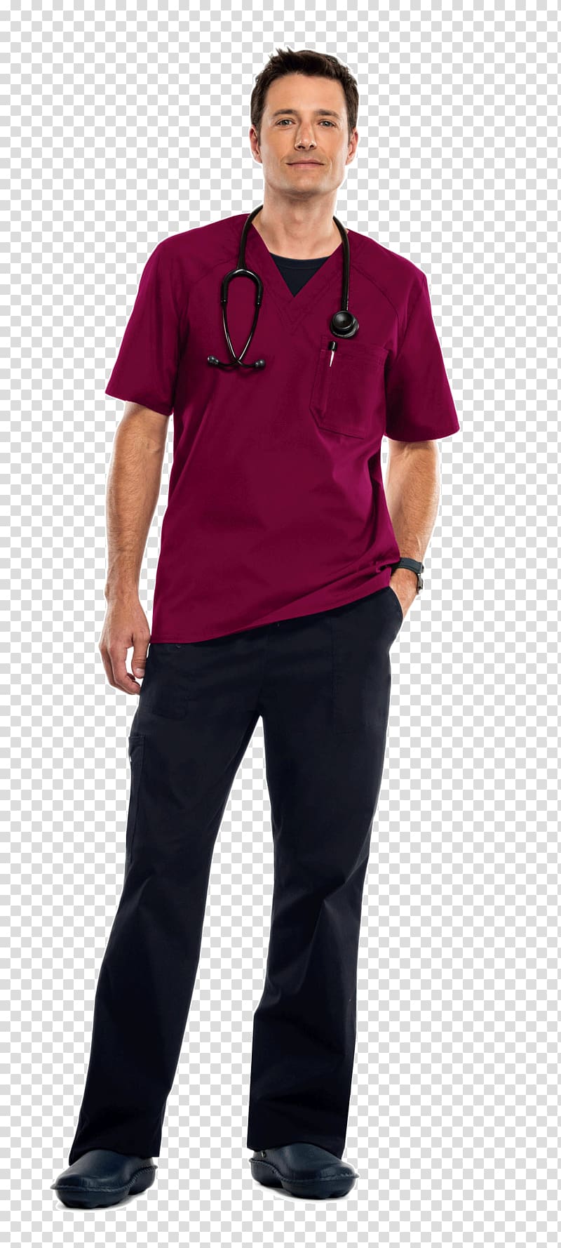 Scrubs T-shirt Hoodie Clothing Top, male nurse transparent background PNG clipart