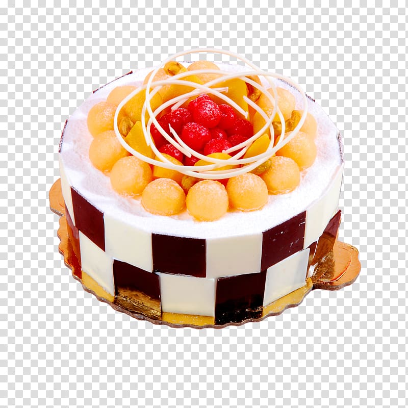 Birthday cake Shortcake Pastry Dessert, Melon balls chocolate cake transparent background PNG clipart