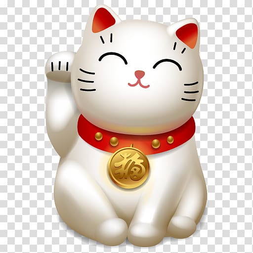 maneki neko doll, Pink cat Maneki-neko Luck Icon, Lucky Cat transparent background PNG clipart