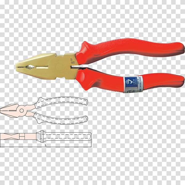 Diagonal pliers Hand tool Lineman\'s pliers, Pliers transparent background PNG clipart