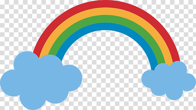 rainbow and clouds transparent background PNG clipart