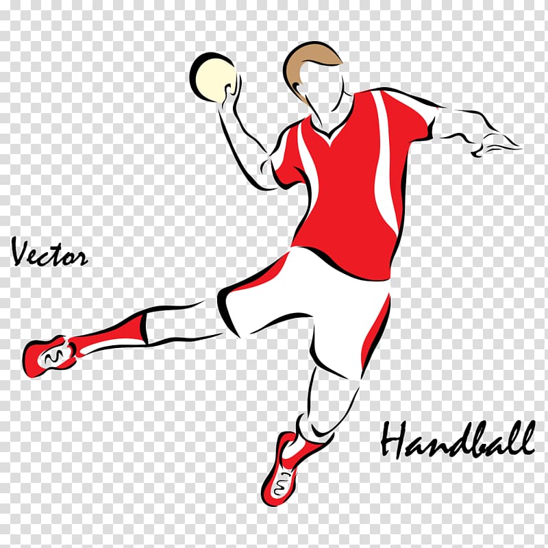 Handball Olympic sports Illustration, handball players transparent background PNG clipart
