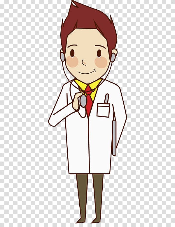 male doctor illustration, Physician Cartoon , Cartoon doctor transparent background PNG clipart