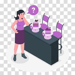 illustration, Choice, options, food, people, decision, preferences, question transparent background PNG clipart thumbnail