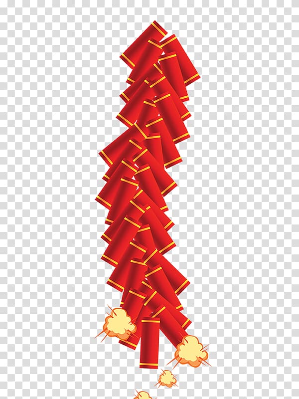 red firecracker illustration, China Firecracker Chinese New Year , Chinese New Year festive firecrackers transparent background PNG clipart