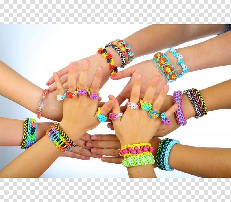 Rainbow Loom Bracelet Rubber Bands Toy Wristband, toy transparent background PNG clipart
