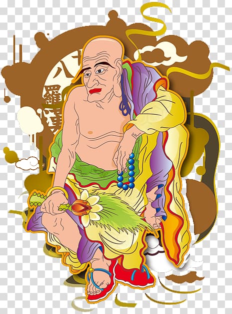 Buddhism Eighteen Arhats Illustration, Eighteen Buddhism transparent background PNG clipart