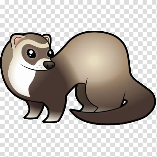 gray weasel illustration, Black-footed ferret Dog Cartoon , ferret transparent background PNG clipart