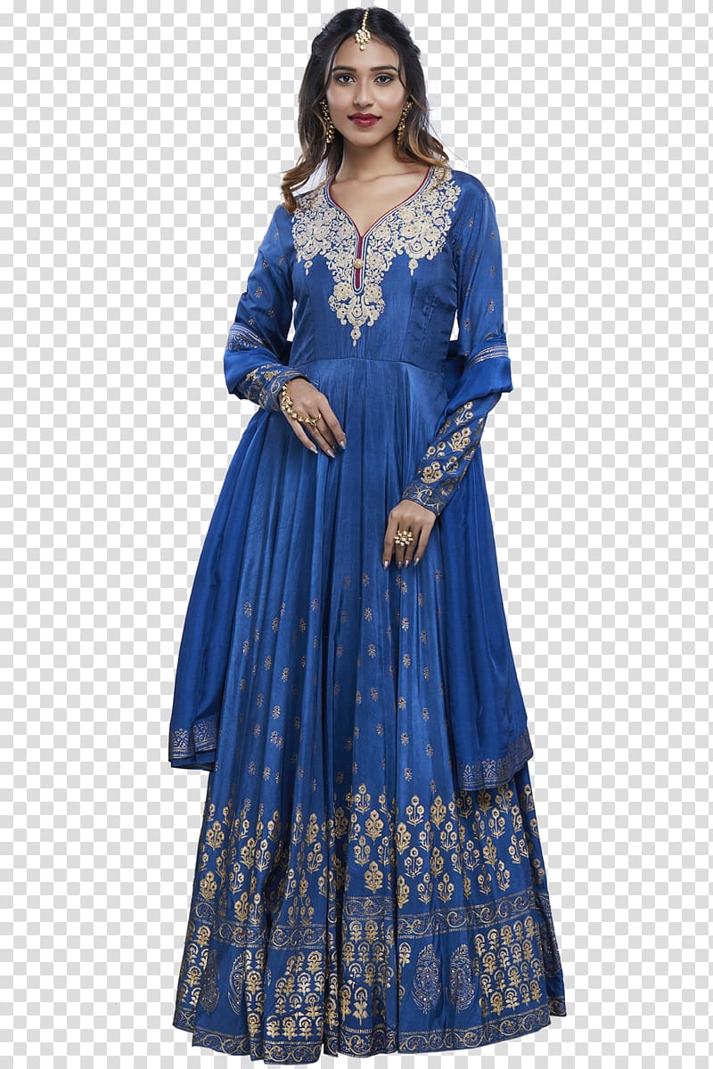 Blue Dress Clothing Dupatta Choli, dress transparent background PNG clipart