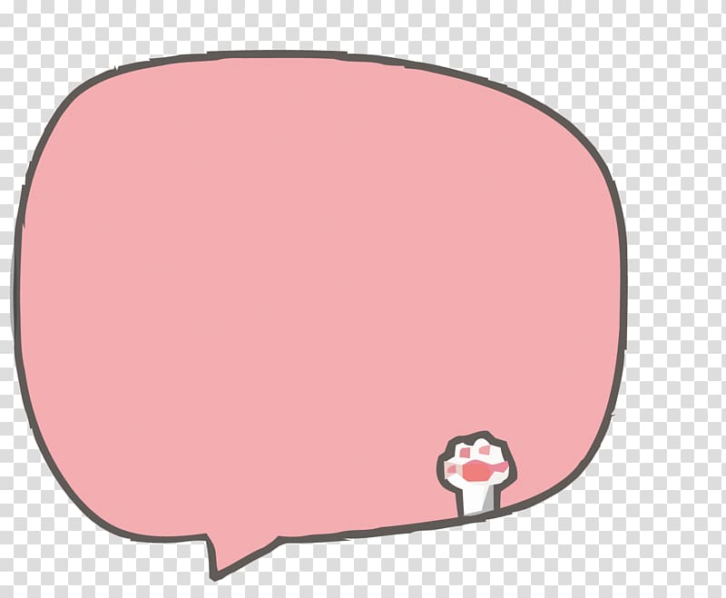 Pink bubble message , Cat Speech balloon Dialog box, Cat claw dialog