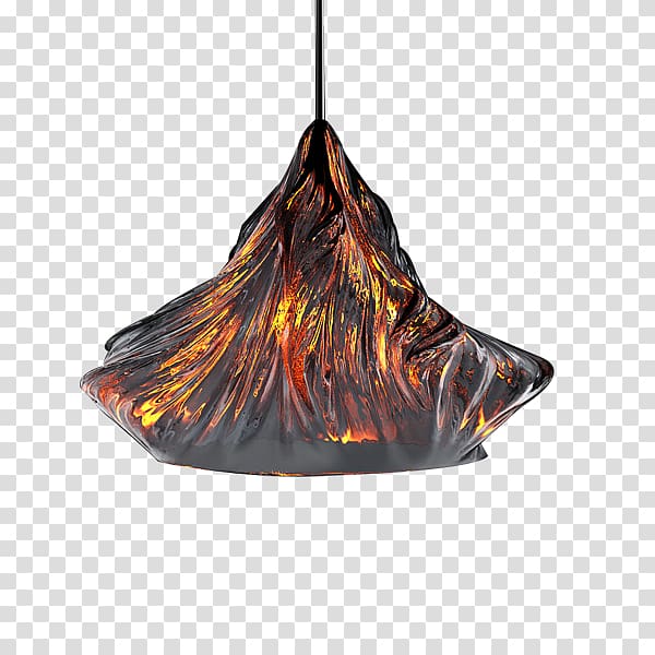 Volcano Icon, Volcano creative lighting transparent background PNG clipart