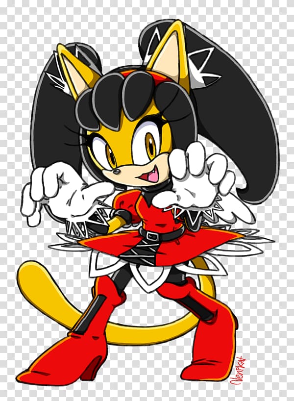 Cat Sonic the Fighters Honey Kitten Mighty the Armadillo, Archie Comics transparent background PNG clipart