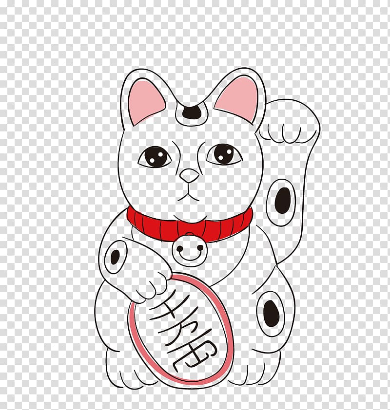 Whiskers Kitten Cat Maneki-neko, Lucky Cat transparent background PNG clipart