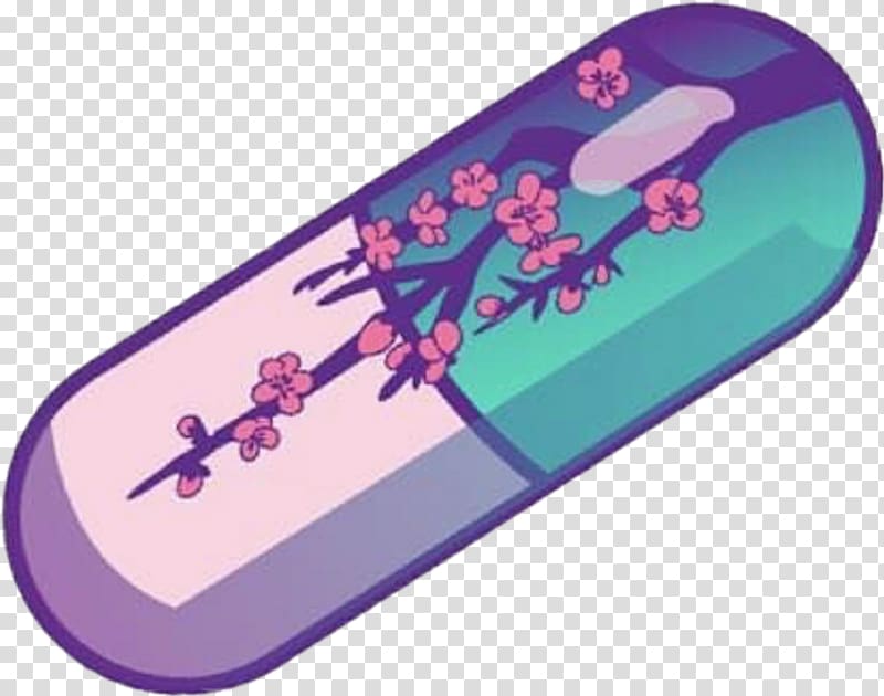 floral capsule template, Vaporwave Drawing Aesthetics Art, aestheticism transparent background PNG clipart