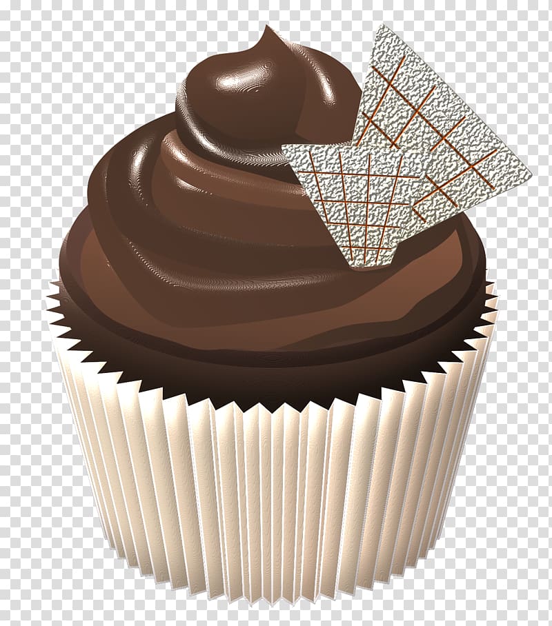 Cupcake Ganache American Muffins Chocolate cake Chocolate truffle, chocolate cake transparent background PNG clipart