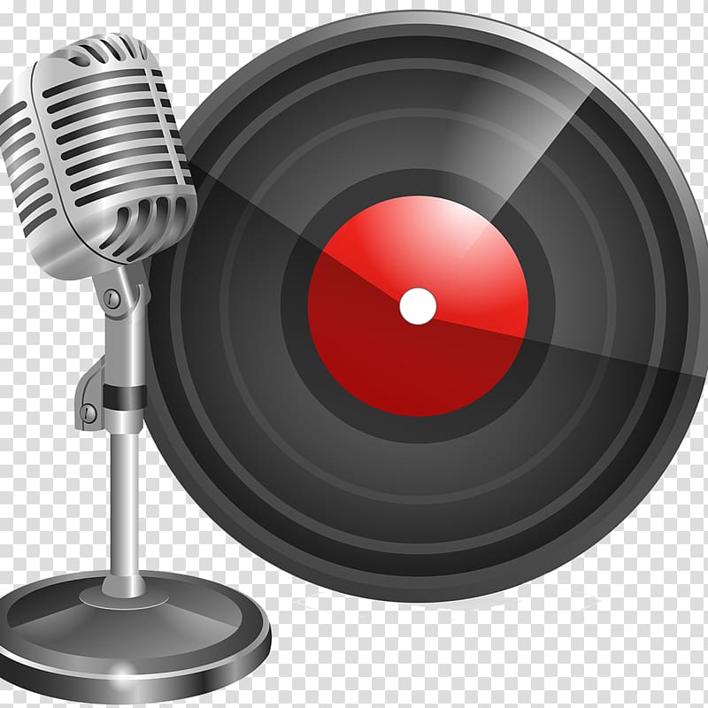 Microphone vinyl record transparent background PNG clipart