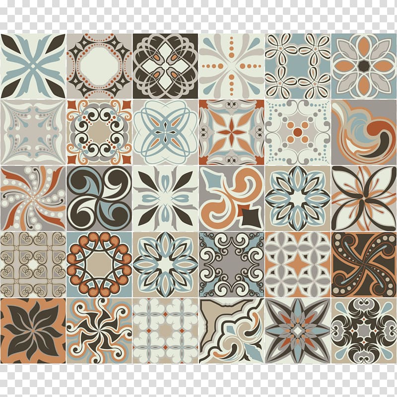 assorted-color print lot collage, Carrelage Cement tile Sticker, bali transparent background PNG clipart