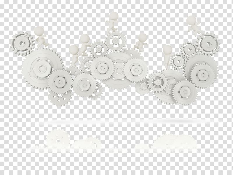 white gear , 3D computer graphics, 3D villain gear transparent background PNG clipart