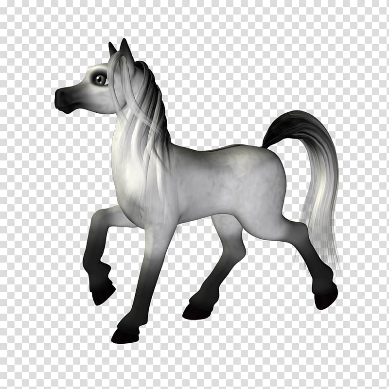 Mustang Lusitano Stallion Mane Colt, Creative hand-painted horse cartoon horse transparent background PNG clipart