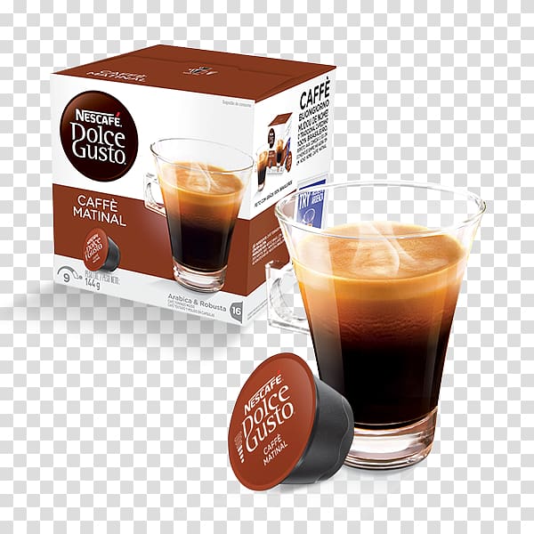 Dolce Gusto Espresso Coffee Café au lait Lungo, Guarana antartica transparent background PNG clipart